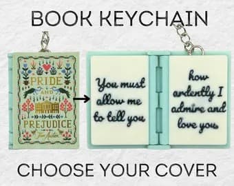 Custom Mini Book Keychain