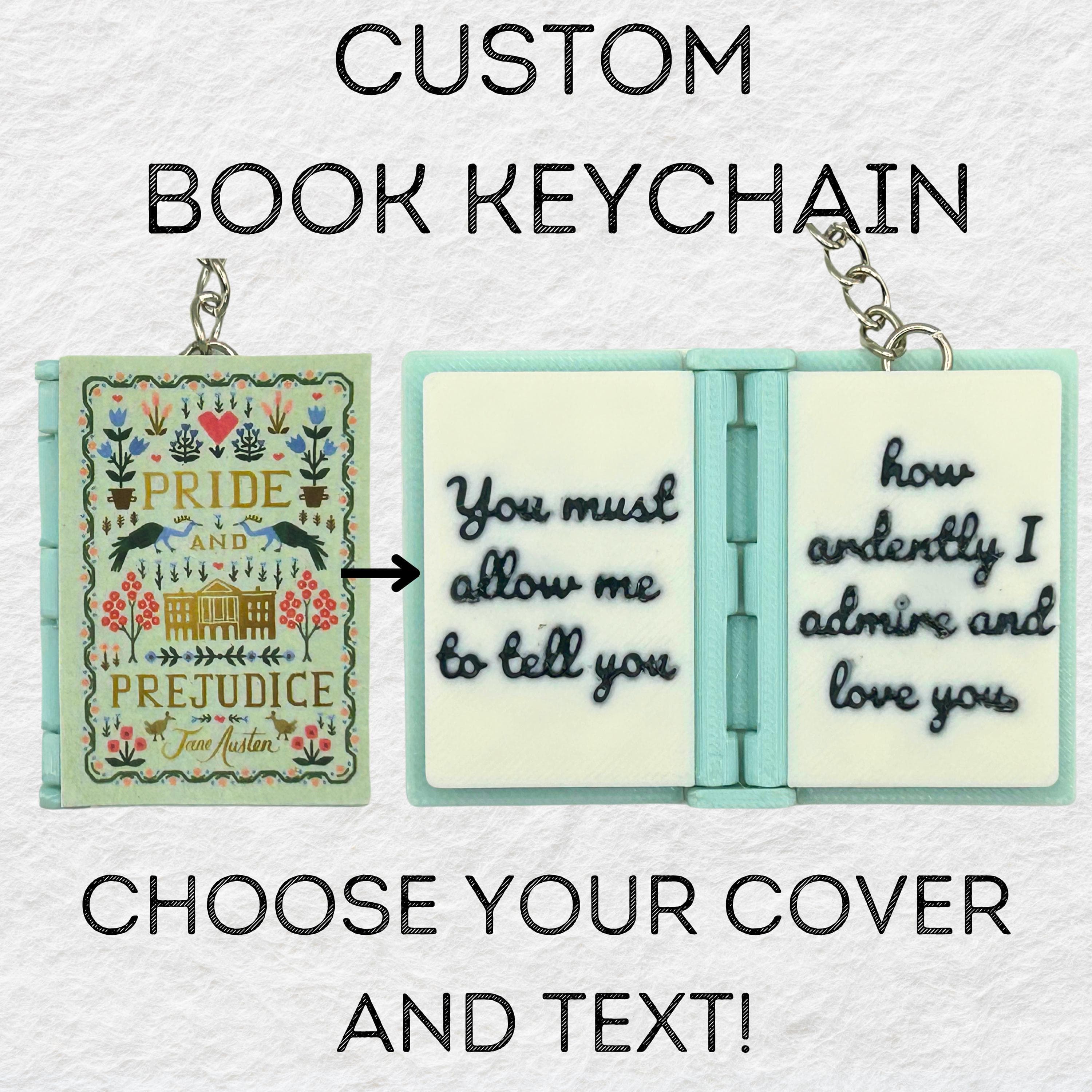 Custom Mini Book Keychain